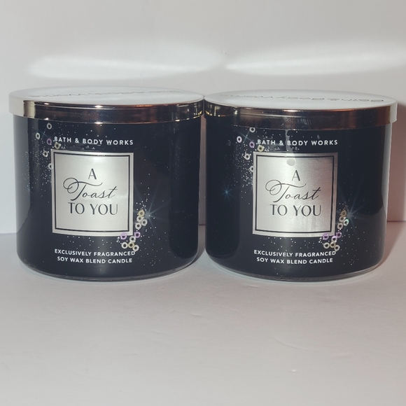 Bath & Body Works Other - 2 Bath & Body Works A Toast To You 3 Wick Candle Bundle